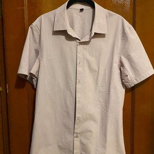 Medium Lululemon Purple Airing Easy Short Sleeve Button-Up Shirt
